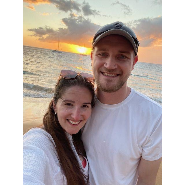 Sunsets on the beach in Maui