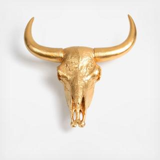 Resin Faux Taxidermy Bison Skull