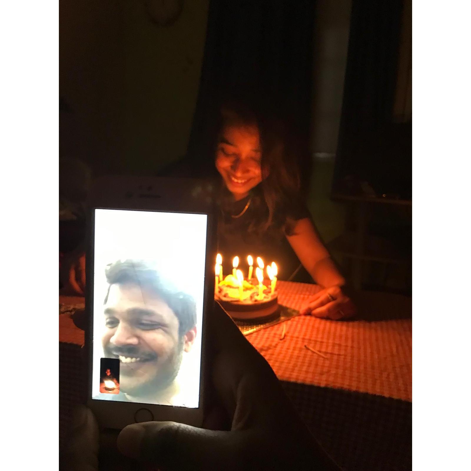 Celebrating from miles apart but always close at heart