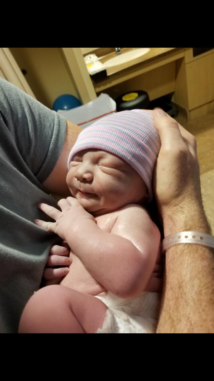 The best day of our life, this photo was taken right after Nathan was born.