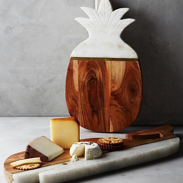 Marble & Acacia Cheese Board