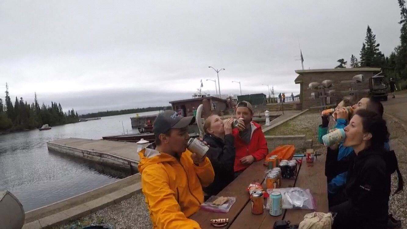 First Beers after 5 day hike - Isle Royale National Park