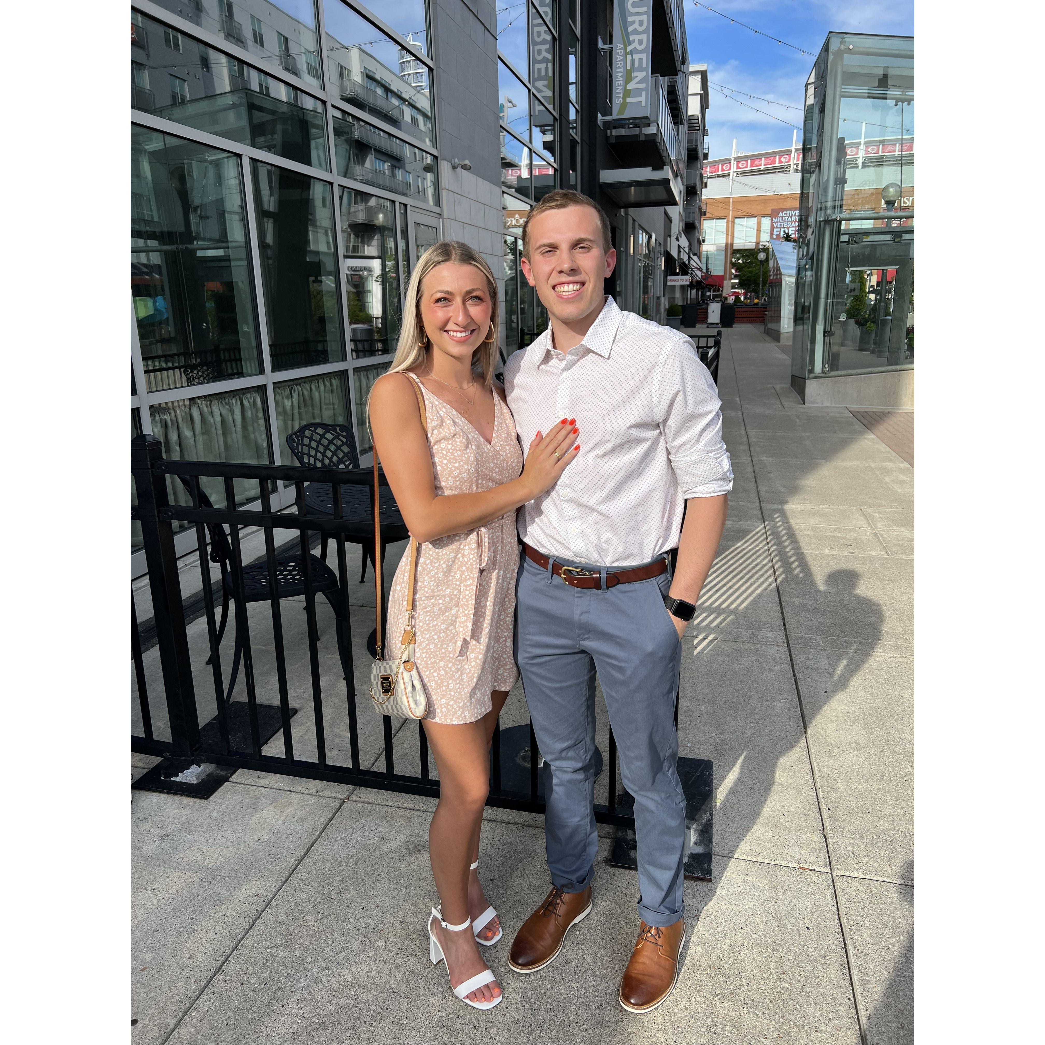 June 24, 2022: Dinner night celebrating Sky's mom's birthday in downtown cincy