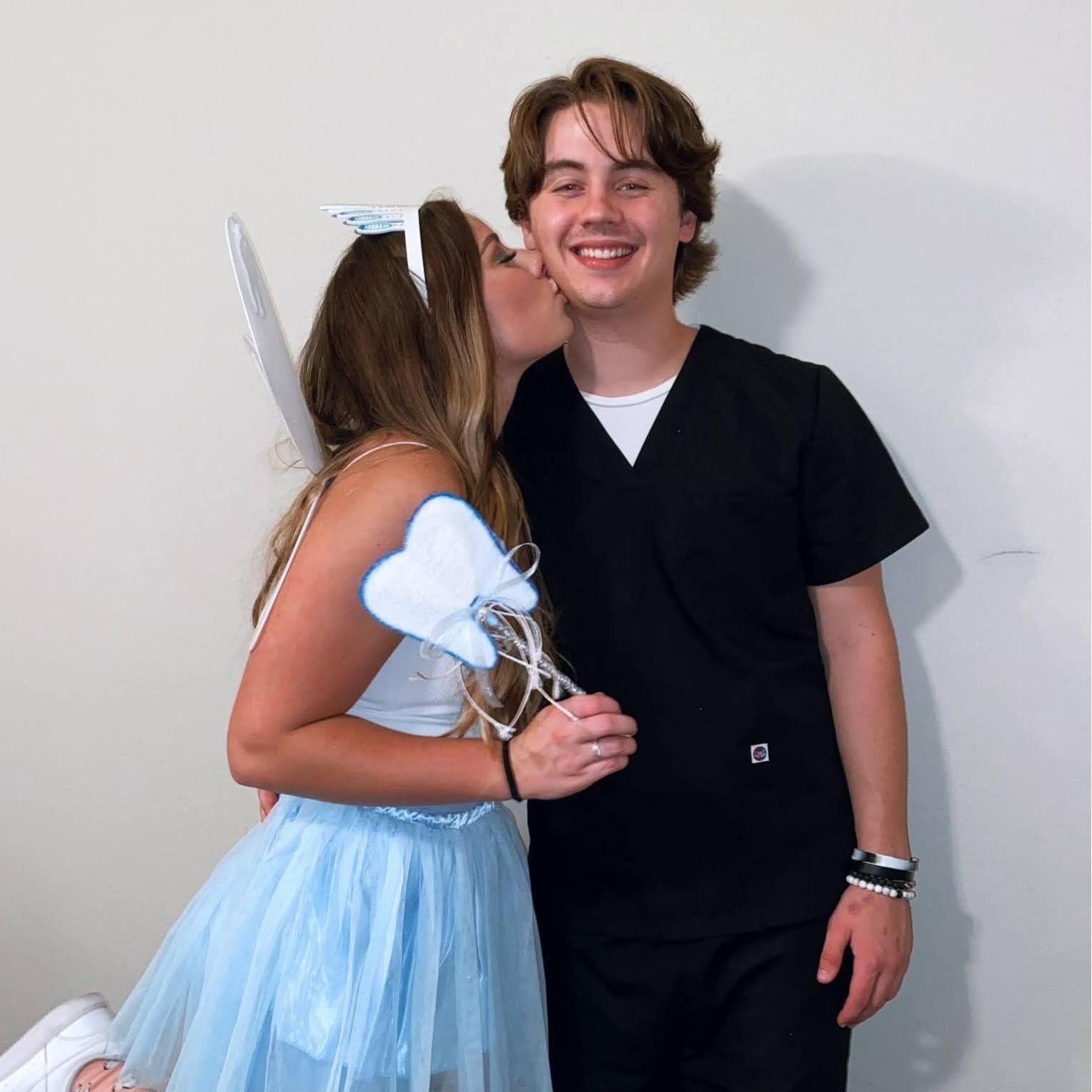 The tooth fairy and her dentist for Halloween