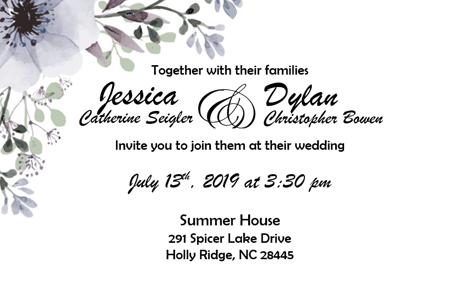 The Wedding Website of Jessica Seigler and Dylan Bowen