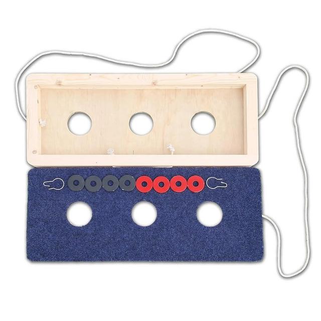 Washers Toss Game - 3 Hole Board - 2 Full Sets of 4 Washers Included