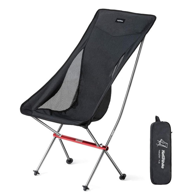 Naturehike Camping Chair, Foldable with Storage Bag, Outdoor Portable Chair for Adults, Lightweight, Supports 330lbs, Backpacking Chair for Fishing, Hiking, Beach, Lawn