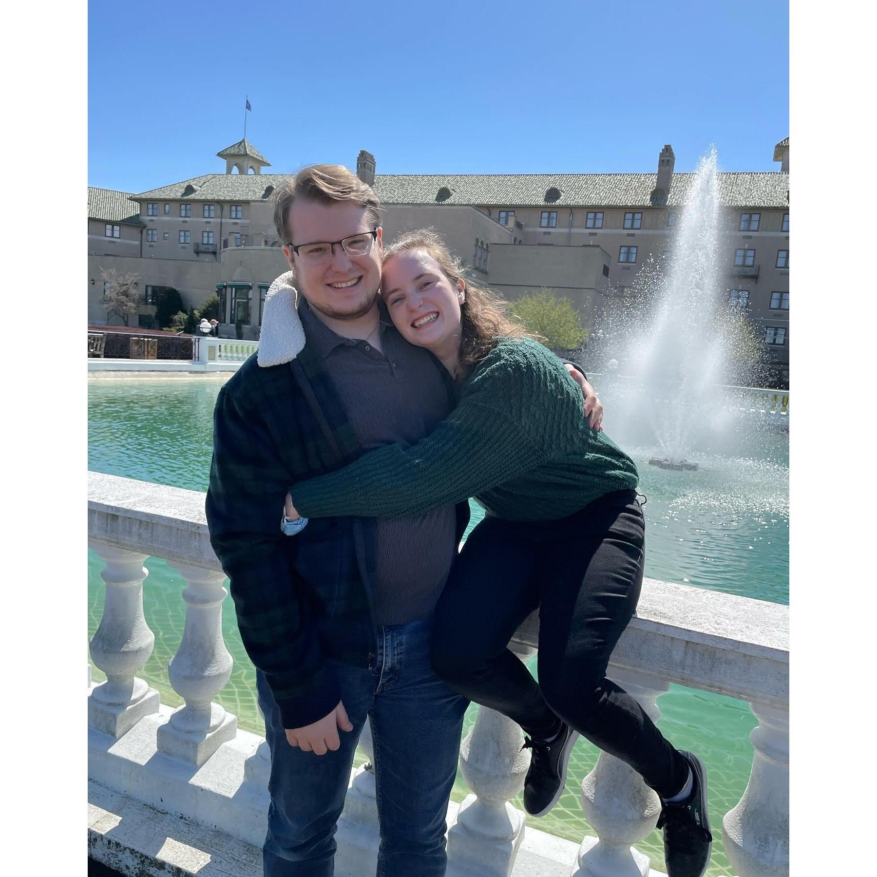 Walking around the Hotel Hershey