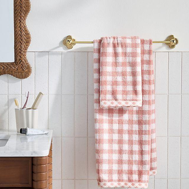 Gingham Cotton Woven Towel Collection