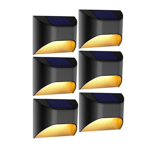 Solar Step Lights Outdoor Waterproof,ILLSTAR Solar Deck Lights,3 CCT Color Warm White / Daylight / Cool White Options Fence Lights,for Yard Garden Deck Fence Stair（6-Pack）