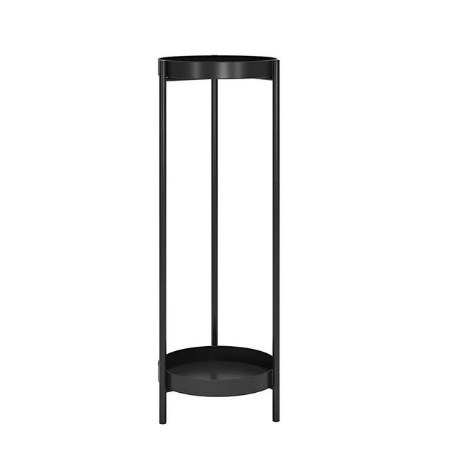 Fashionoda Plant Stand,2 Tier Metal Flower Plants Holder with 2 Removable Display for Indoor or Outdoor,Pot Plant Planter Display(30 X 10in,Black)