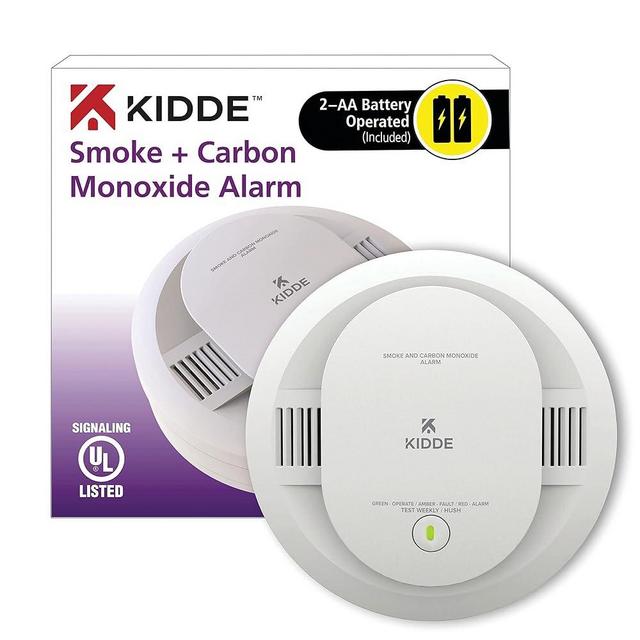Kidde Smoke & Carbon Monoxide Detector, AA Battery Powered, LED Warning Light Indicators