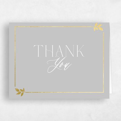 Gray, Grey Wedding Thank You - Dakota Landscape Foil