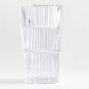 Atwell 18-Oz. Tall Stackable Ribbed Glass