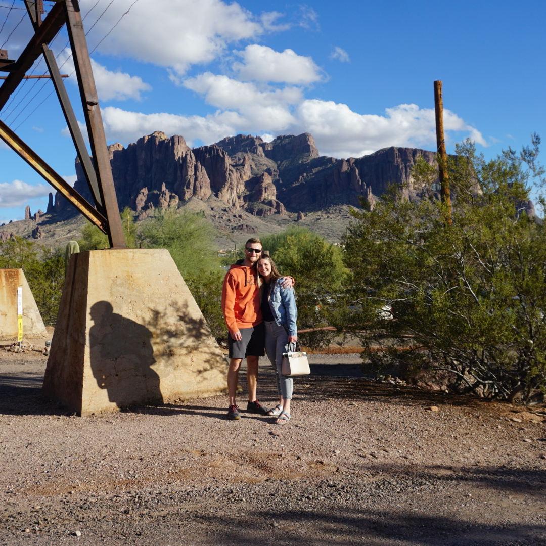 Little did we know at the time of this photo that we would climb this mountain behind us!