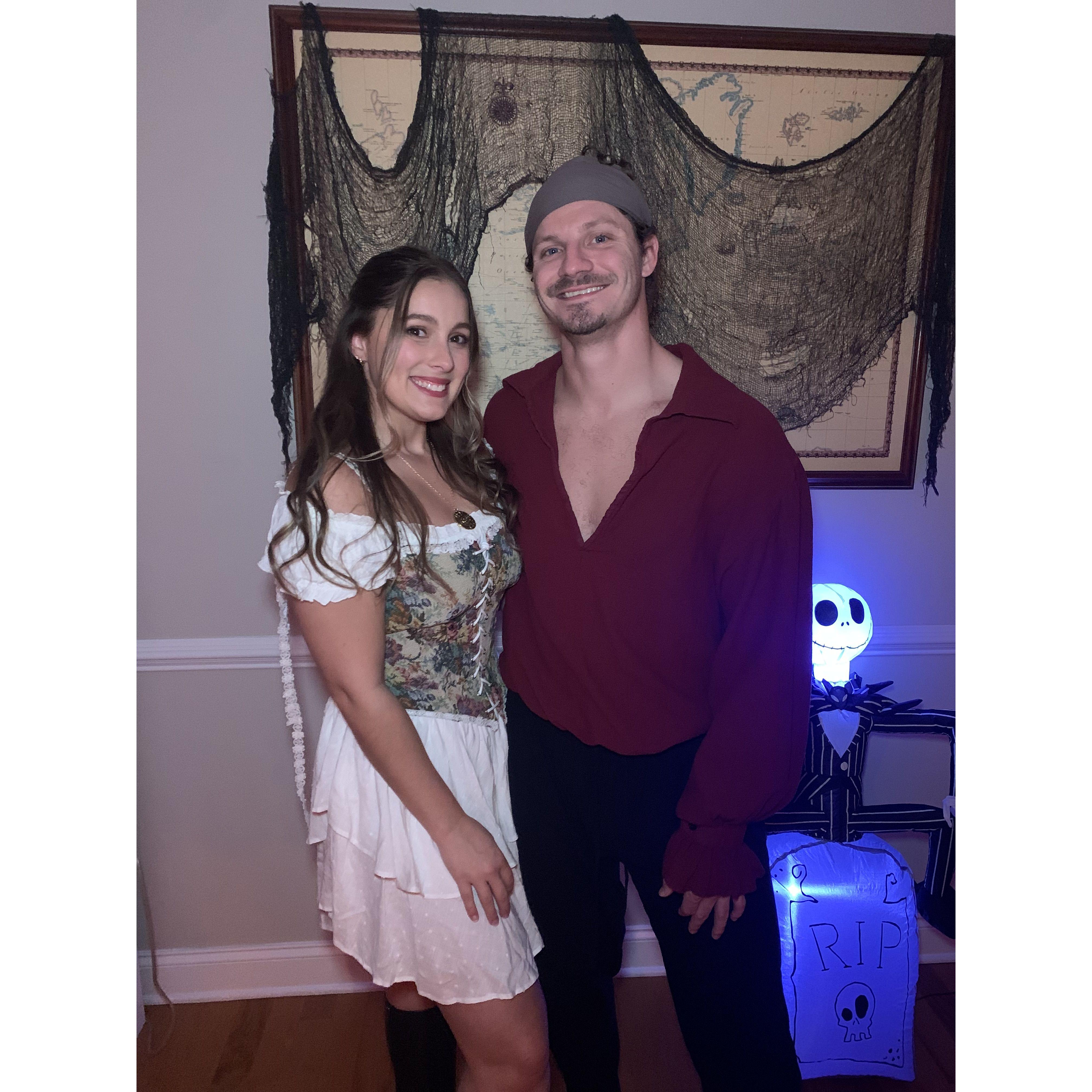 Aactually, this might be my favorite costume of ours, Will and Elizabeth from Pirates of the Caribbean.