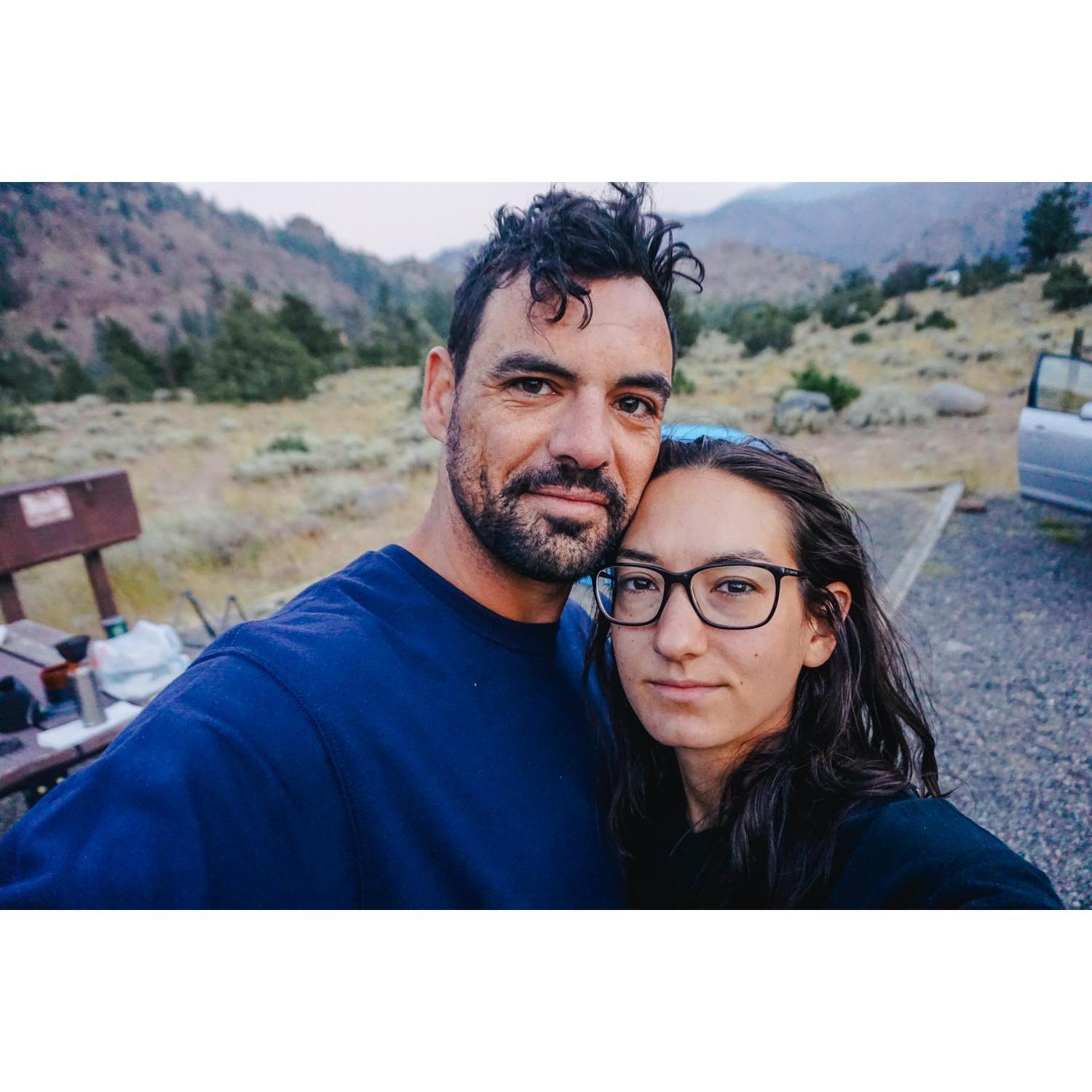 Two very tired and crazy kids. One of us had nightmares about bears for the entirety of the Yellowstone stay.