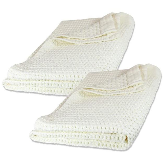 Gilden Tree Waffle Towels Quick Dry Thin, 2 Pack Bath Sheets 40x80 Oversized Extra Large for Adults for Bathroom, Modern Style (Cream)