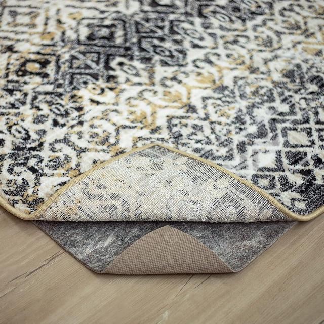 Mohawk Home 8' x 10' Non Slip Rug Pad Gripper 1/2 Thick Dual Surface Felt + Rubber Gripper - Safe for All Floors