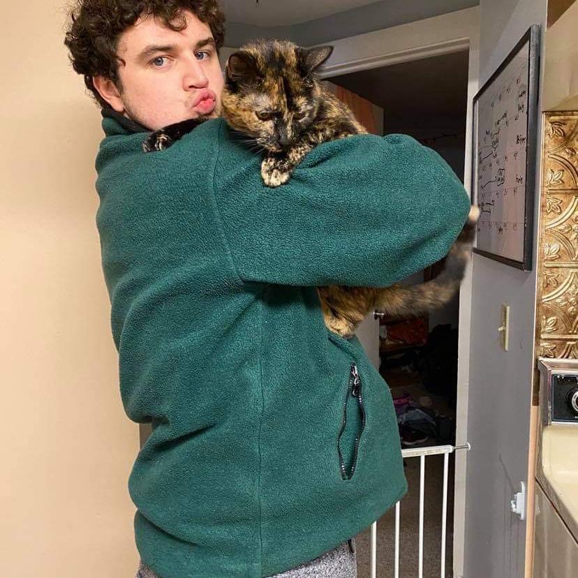 After living for 2 years alone with Jules, Coraline was “adopted” by Ian and had her first official cat Dad.