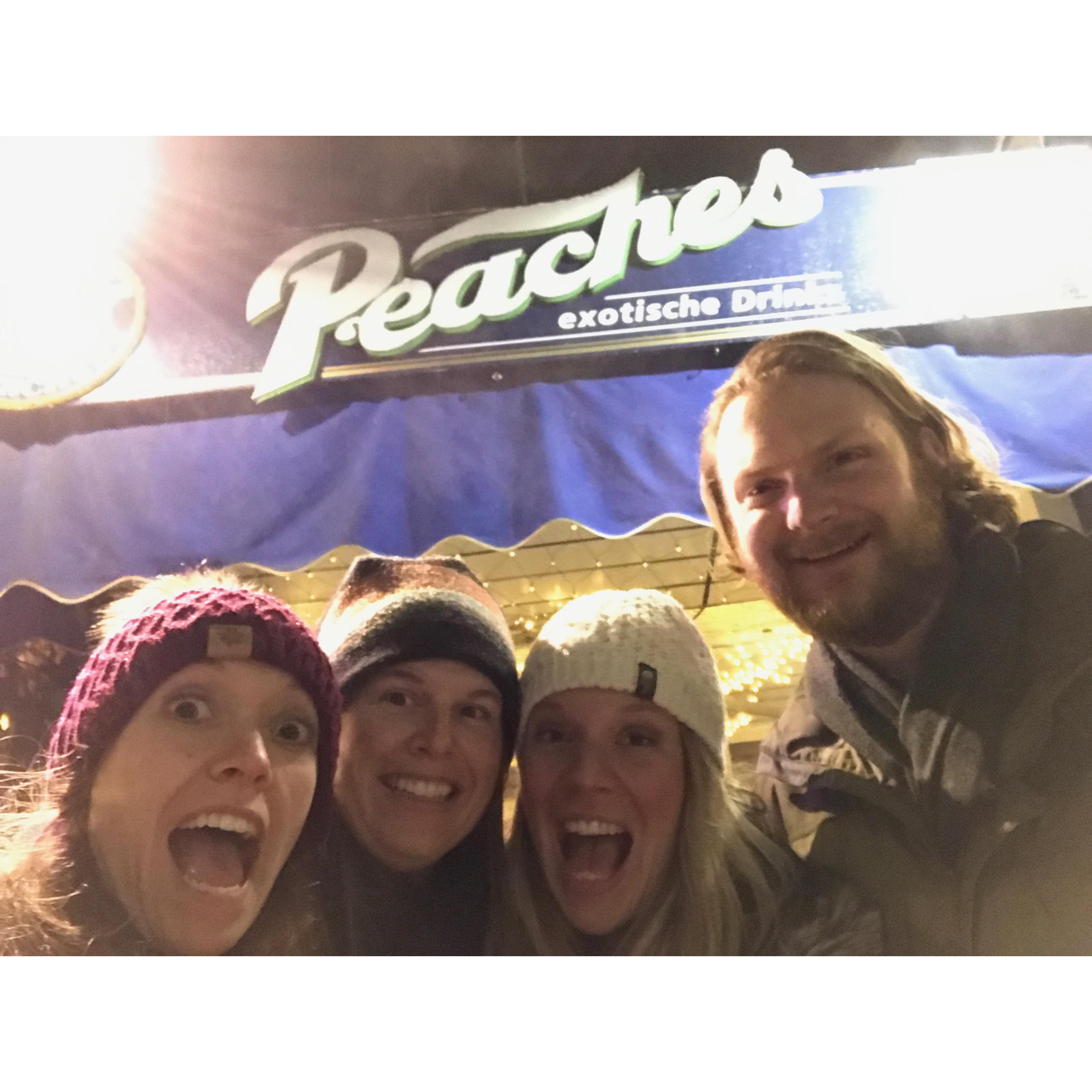 2017 - When the four of us finally got to meet in person at Davis Family Christmas in Germany