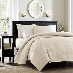 Madison Park Quebec Full/Queen Ivory Coverlet Set