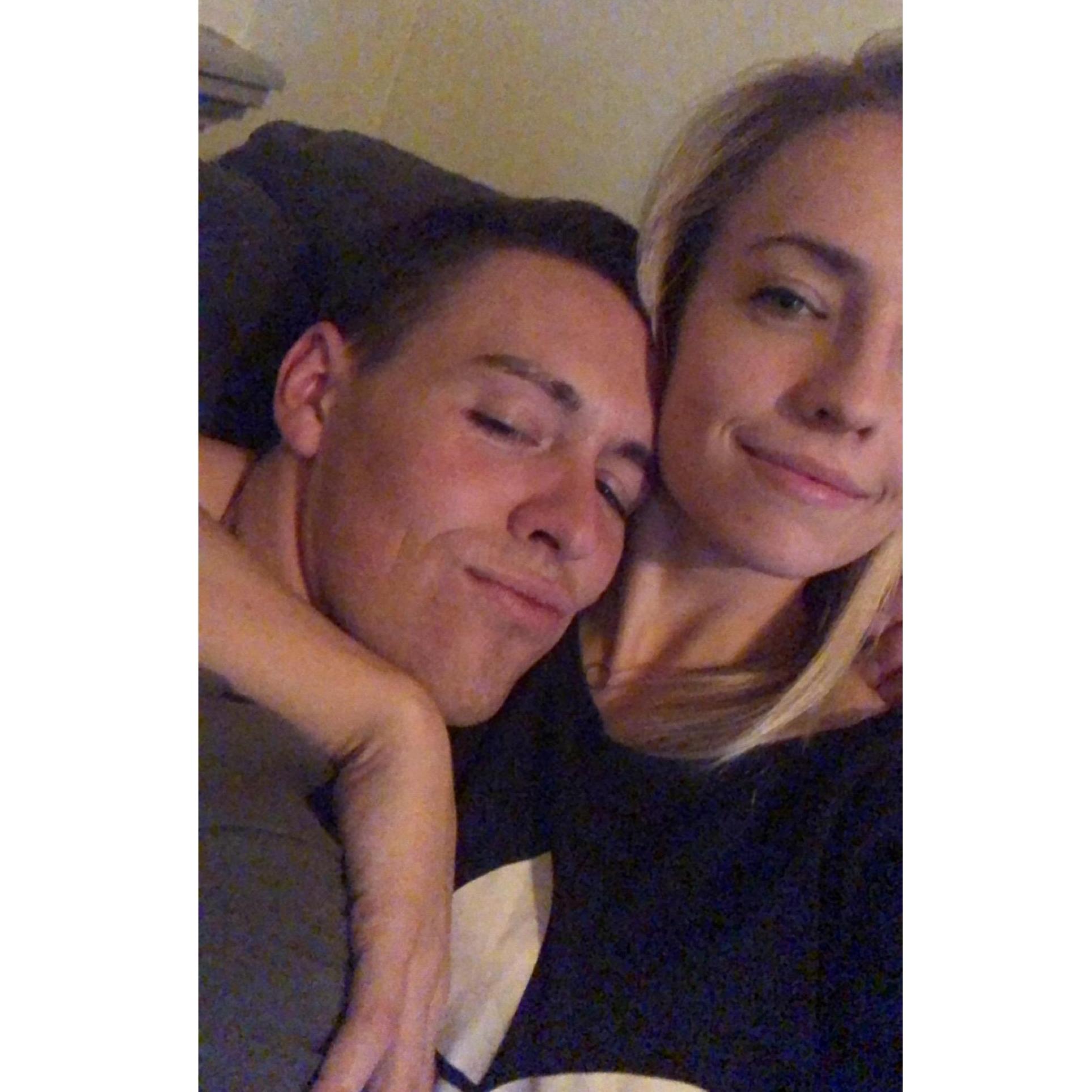 I probably have about 200 selfies like this on my phone. This picture is what our day to day looks like: tired eyes, but so so happy. These grainy selfies encapsulate the best part of everyday.