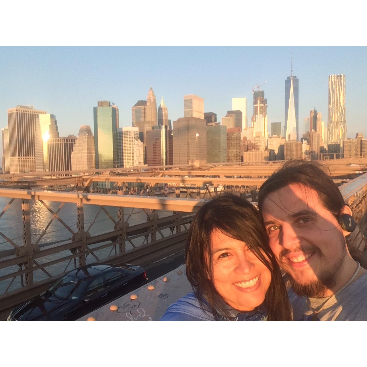 Sunrise run over Brooklin Bridge