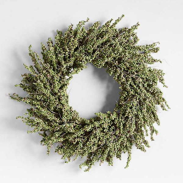 Faux Green Mini Berry Wreath 32"