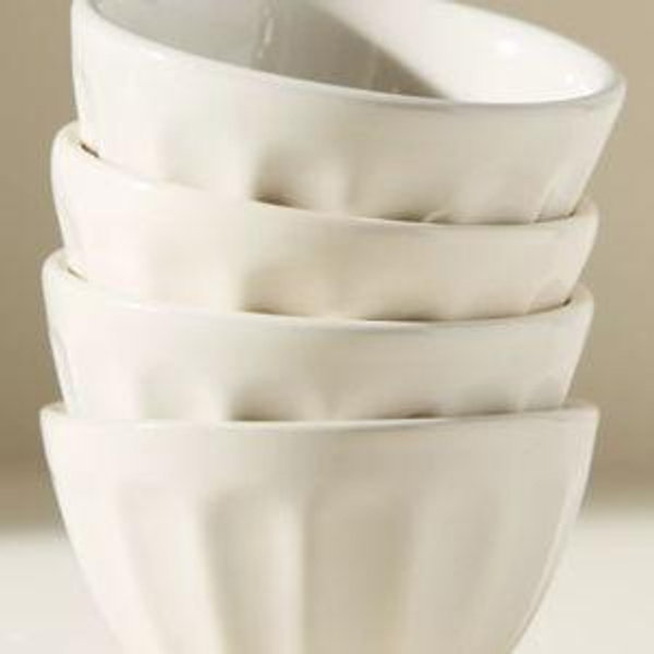 The Latte Stoneware Nut Bowls, Set of 4: Amelie Edition