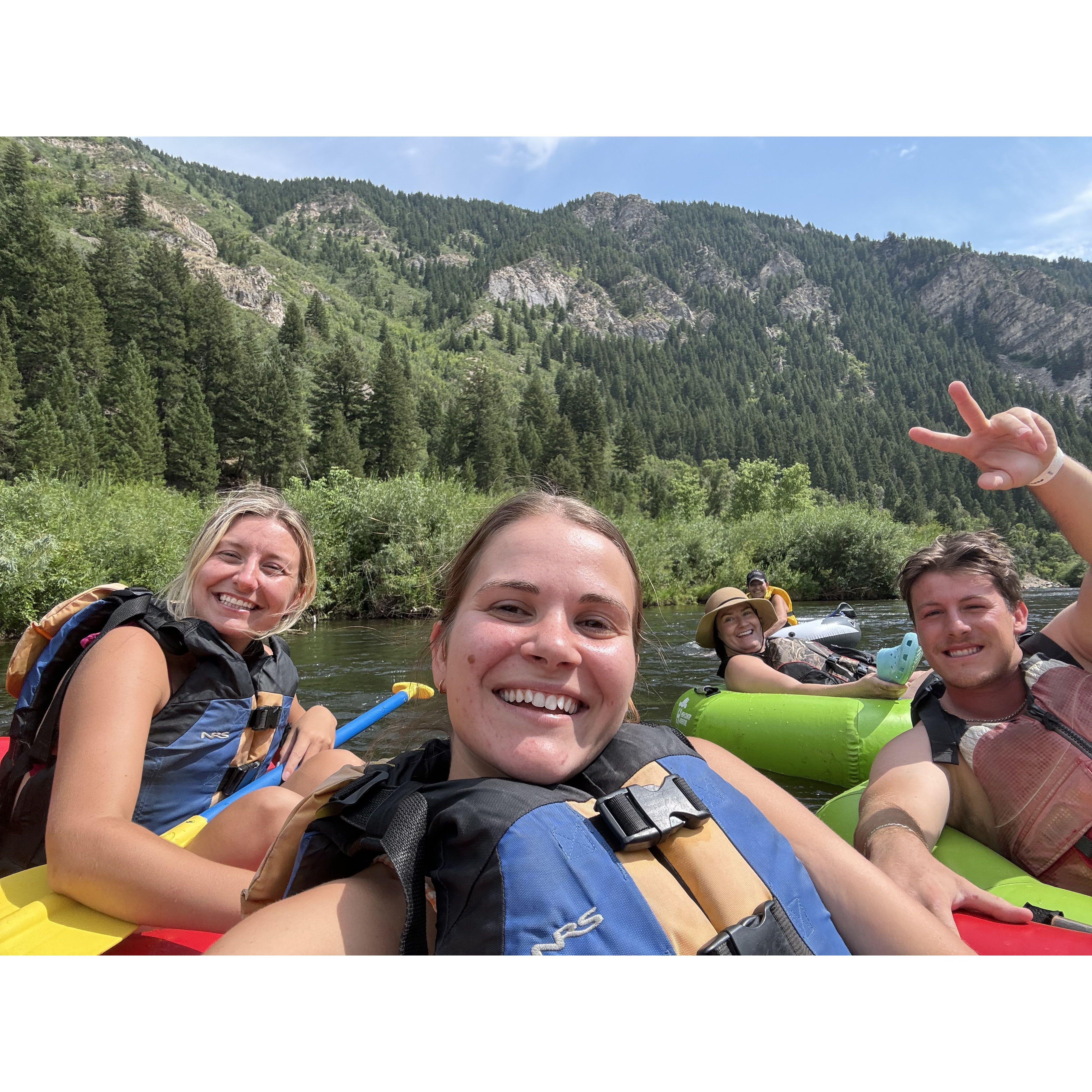 Floating the Provo river with Casey (aka Sophia's first Utah visitor)!