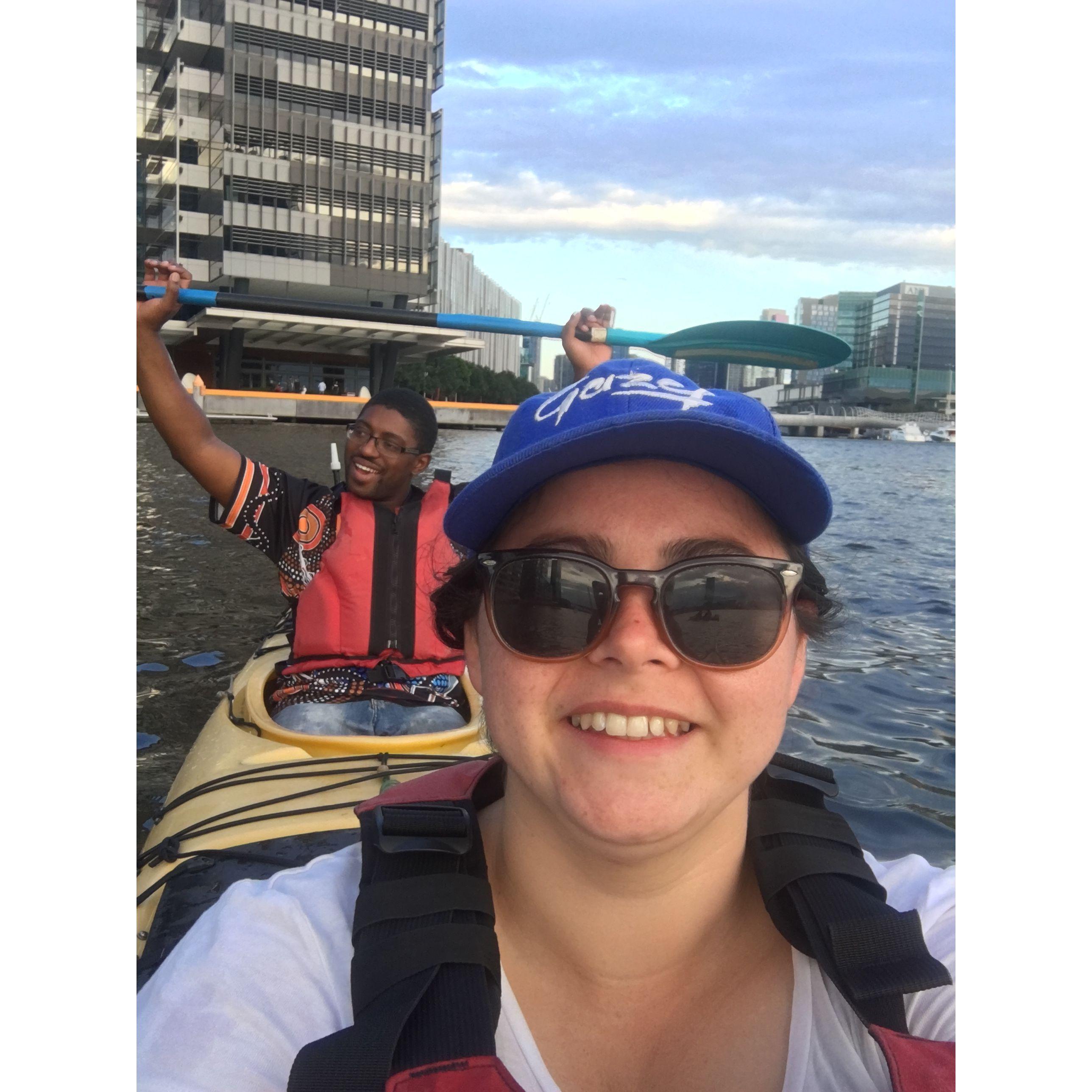 Kayaking on the Yarra River in December 2018