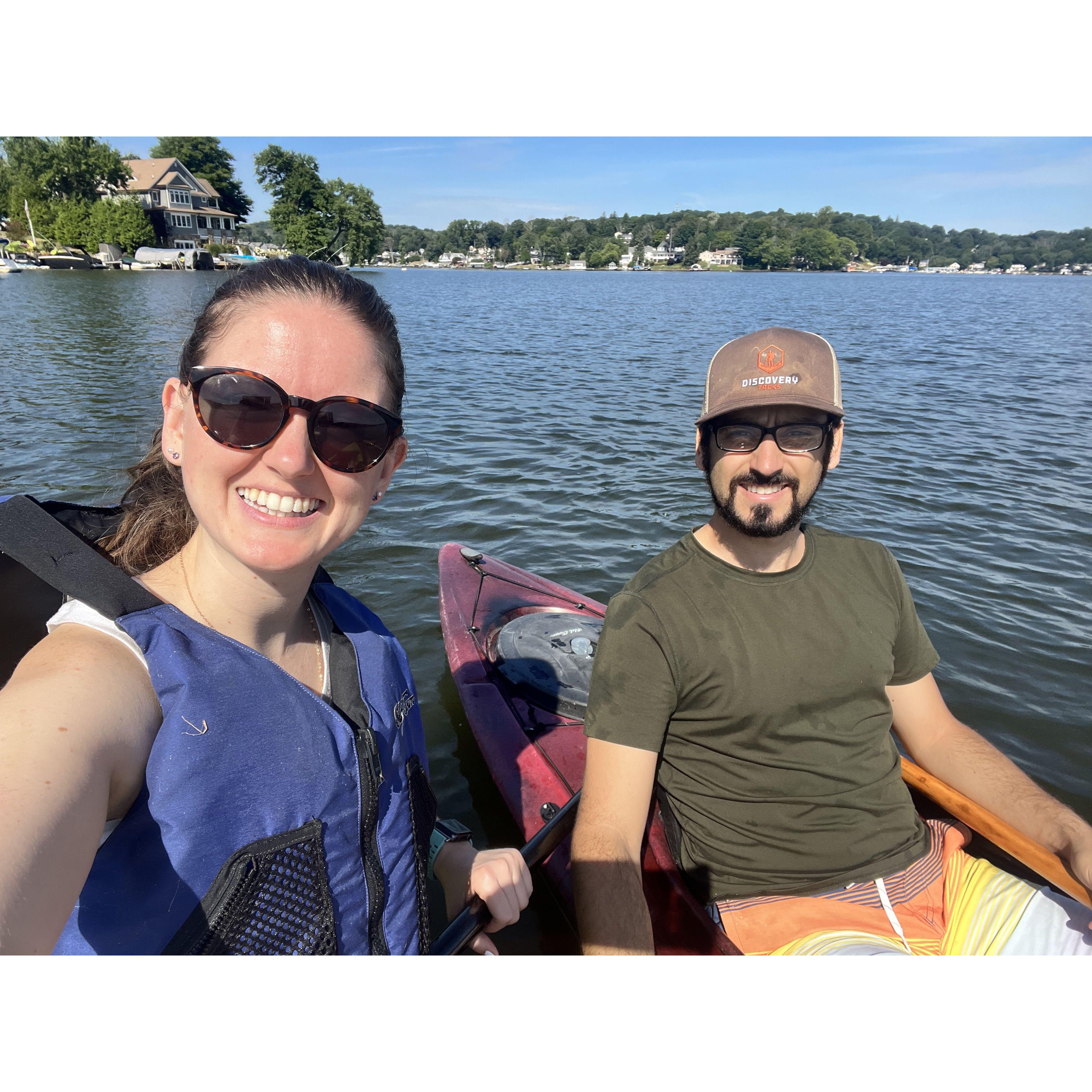 Canoeing on Lake Hopatcong, NJ