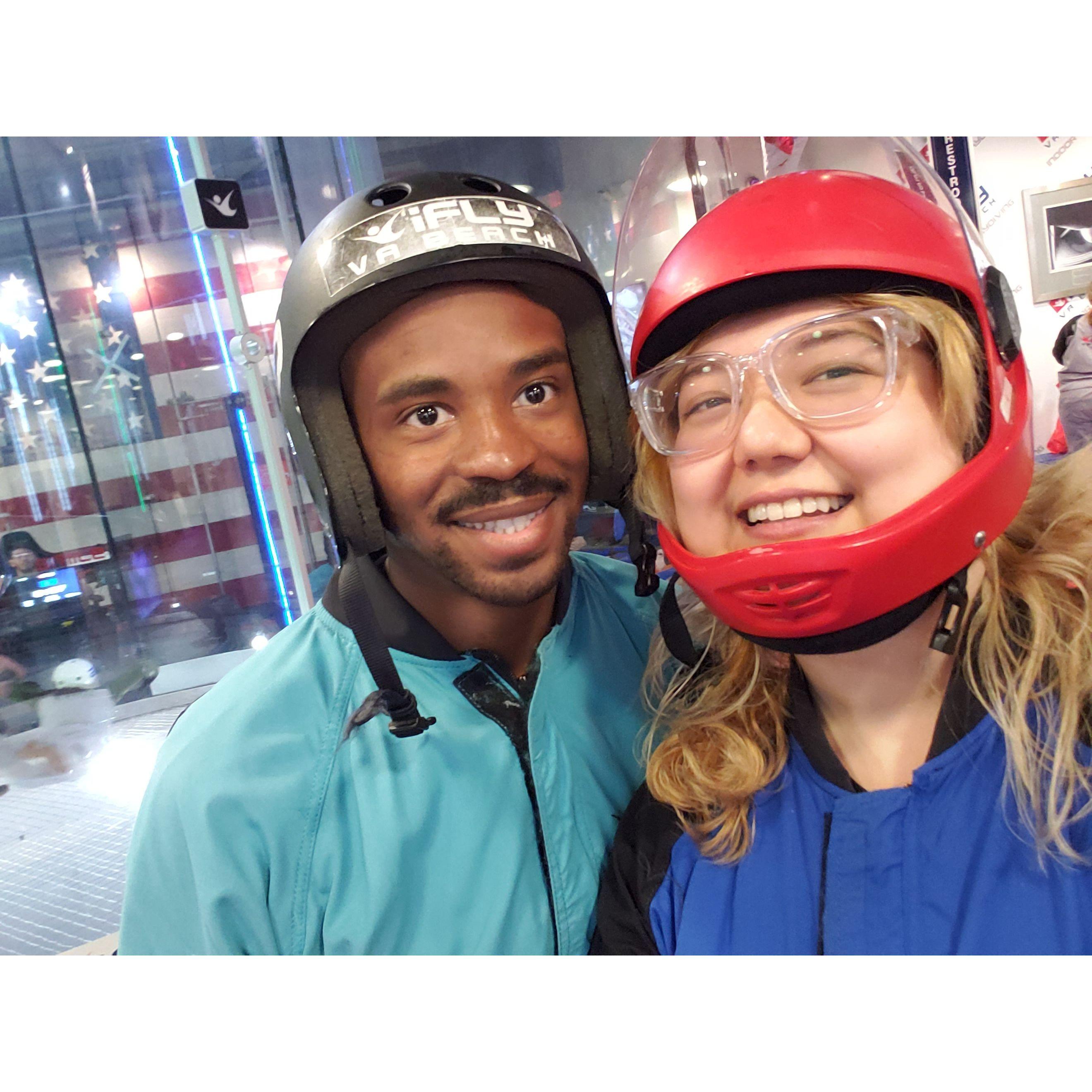 We tried iFly skydiving for Marcus' birthday!