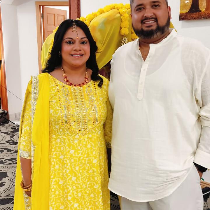 At our friends, Meg and Ben’s, beautiful haldi ceremony.