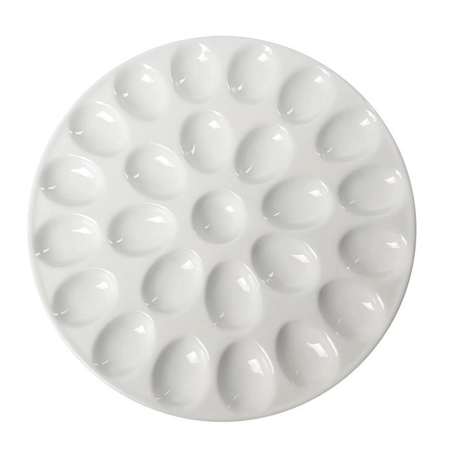Gibson Our Table Simply White 13 Inch Egg Serving Platter