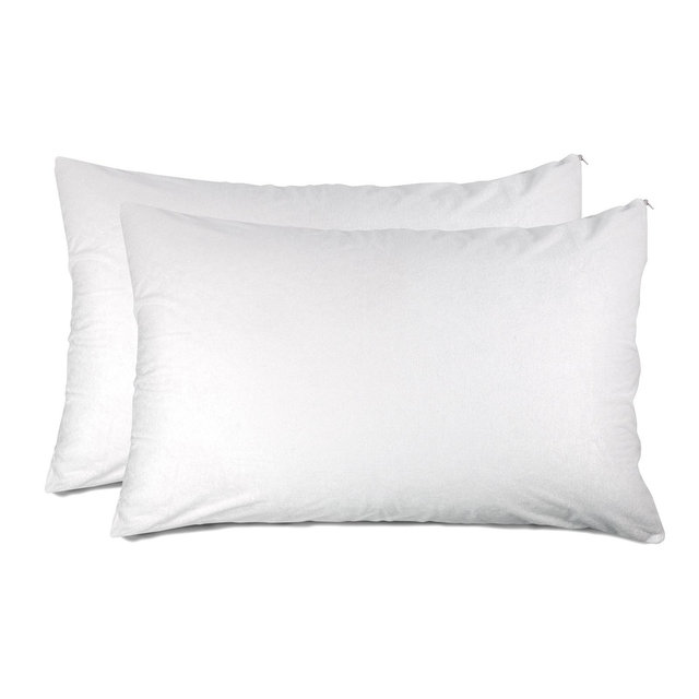 Cosy House Collection Luxury Rayon Derived from Bamboo Waterproof Set of 2 Zippered Pillow Protector - Queen
