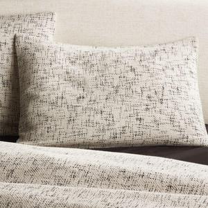 Hatchmark Black and Natural Standard Shams Set of 2