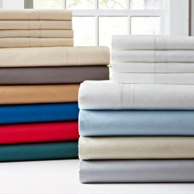 Pointehaven Long Staple 620-Thread-Count Queen Sheet Set in Teal