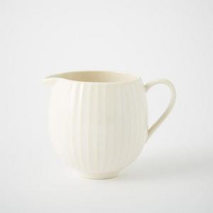 Textured Creamer - White (Lines)