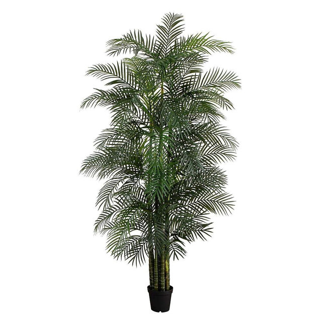 Nearly Natural 10ft Artificial Areca Palm Tree, UV Resistant (Indoor/Outdoor)