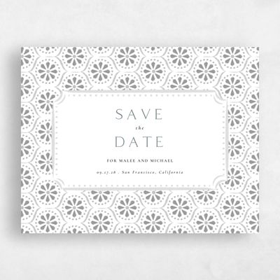 Pewter Gray, Grey Wedding Save the Date - Aeolus Landscape