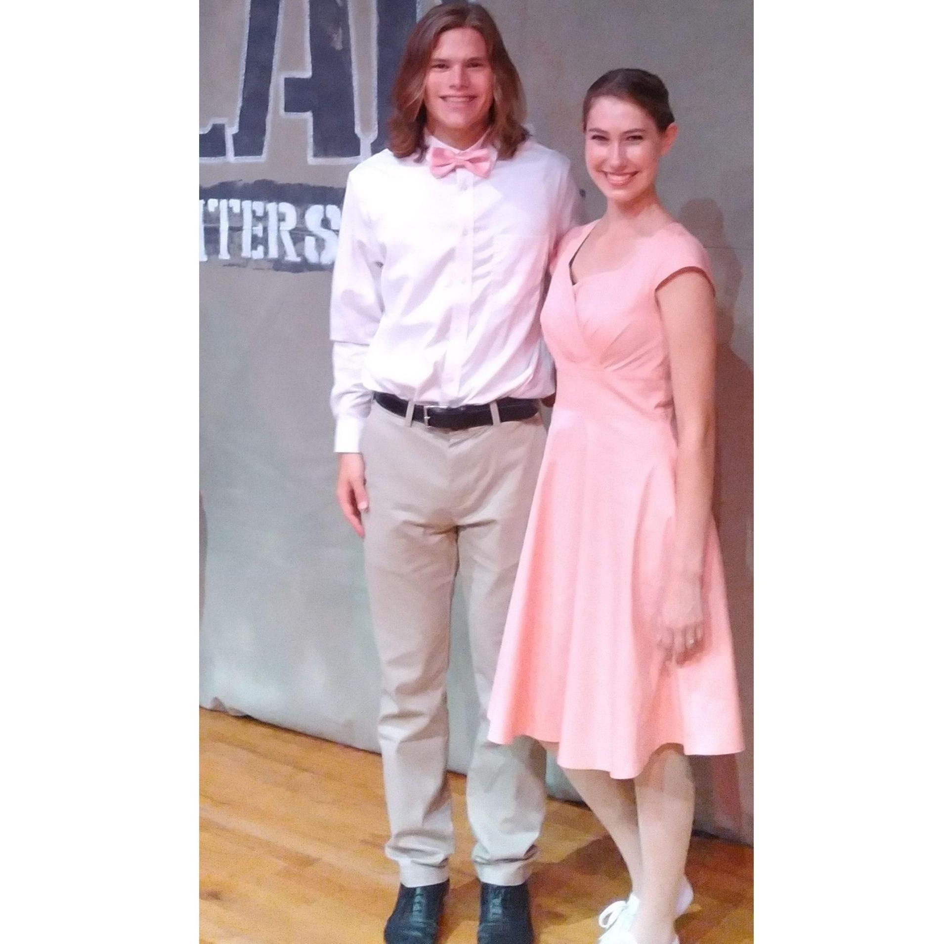 Our first dance recital! Hadn't started dating yet but was wanting to become more! Joshua was trying to find an excuse to hold Saskia's hand, so he would spin her over and over again backstage.