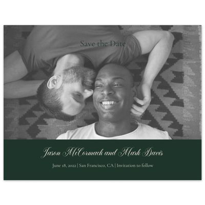 Green Wedding Digital Save the Date - Henderson Portrait