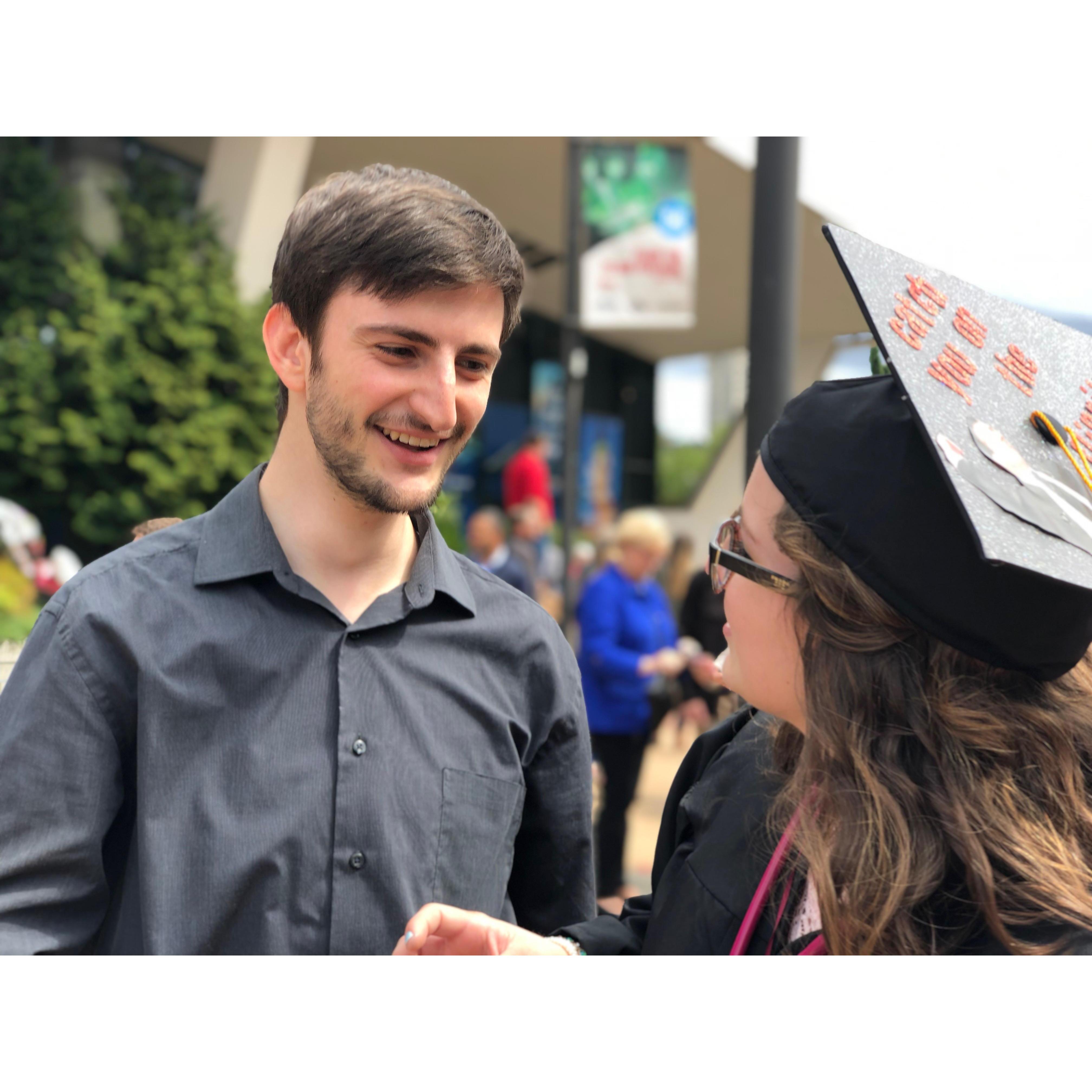 Sarah's college graduation, Spring 2018