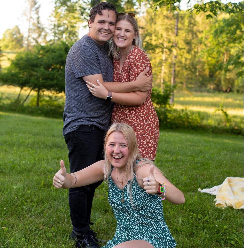 Hannah's sister Helen helped with the prep and is officially June's manager/babysitter/big sister!