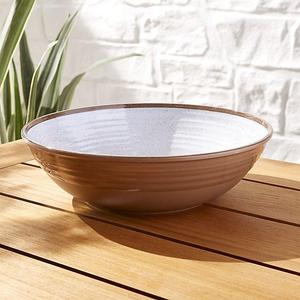 Caprice White Melamine Serving Bowl