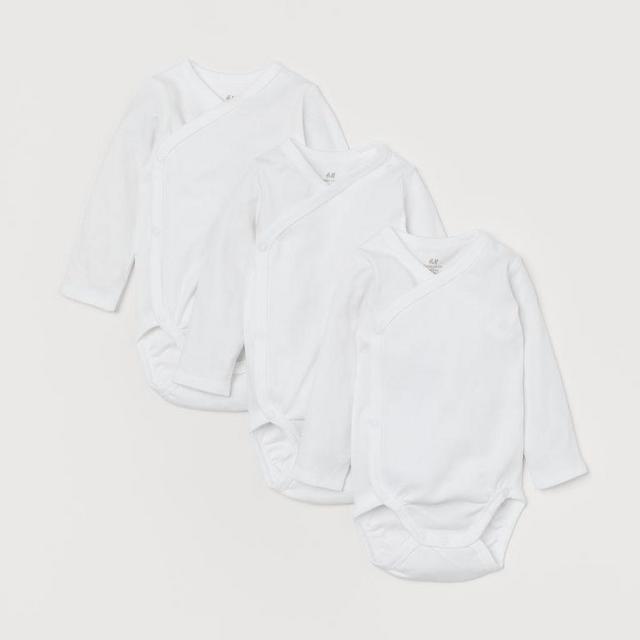 3-pack Long-sleeved Bodysuits