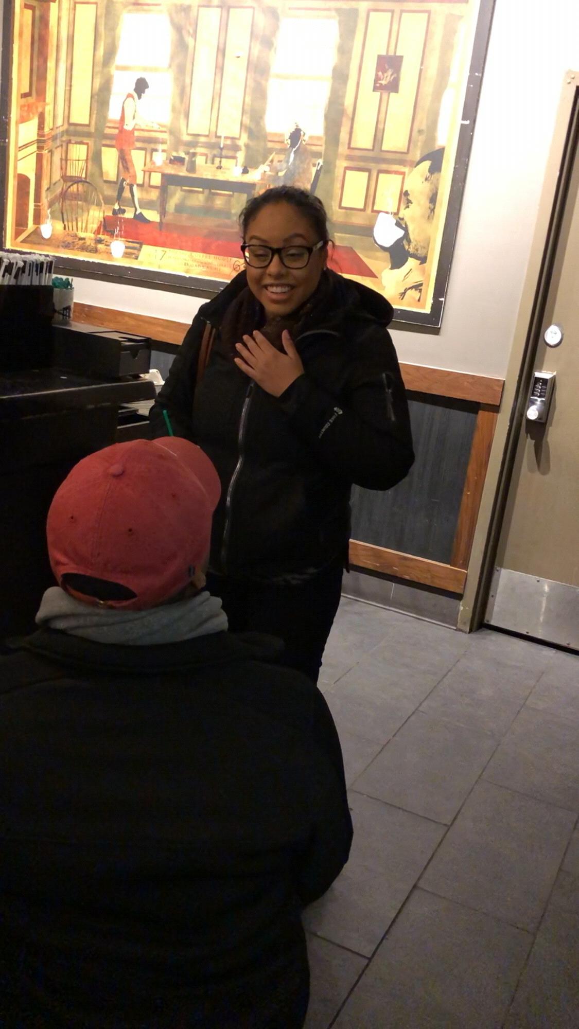 After asking me 100 times “ are you serious?” She said yes! ♥️🎉🎊👰🏾😬