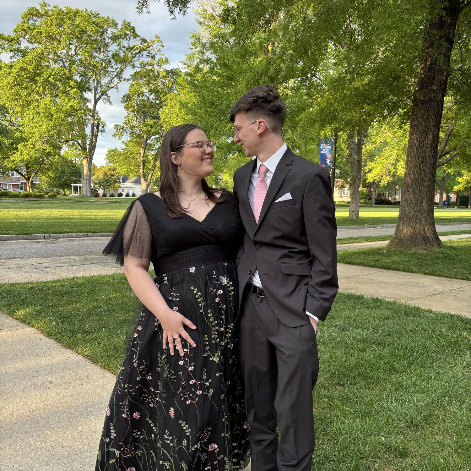 The happy couple at a formal Sorority event. April 12th, 2025
